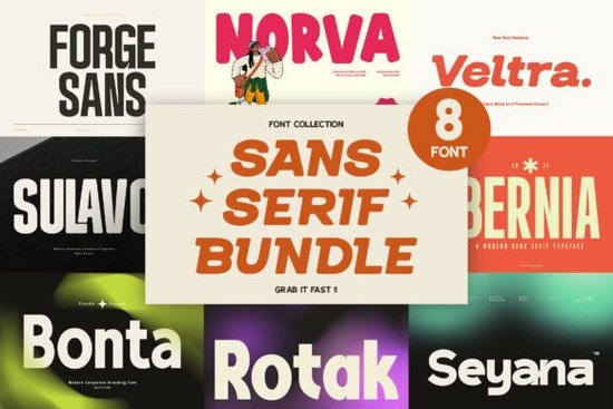 Sans Serif Bundle Collection Font